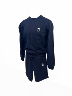 Long Sleeve Sweatshirt and Sweat Shorts Set