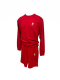 Long Sleeve Sweatshirt and Sweat Shorts Set