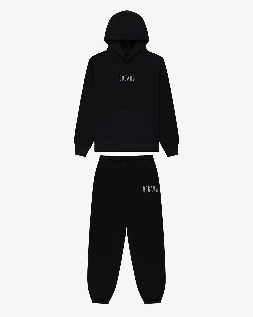 Jet Black Hoodie & Sweat-pant Set